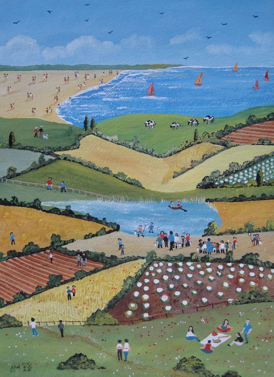 Excursão de campo, 2010 (Gouache em papel) de Judy Joel