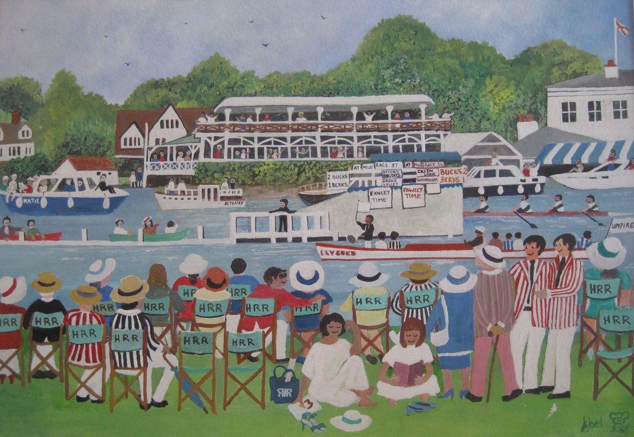 Henley - The Finish, 2012 (Gouache no papel) de Judy Joel