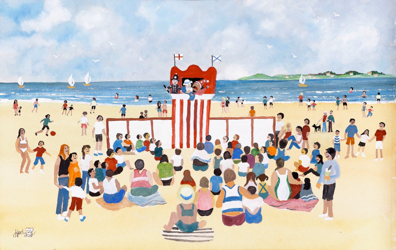 Punch and Judy, 2009 (guache no papel) de Judy Joel