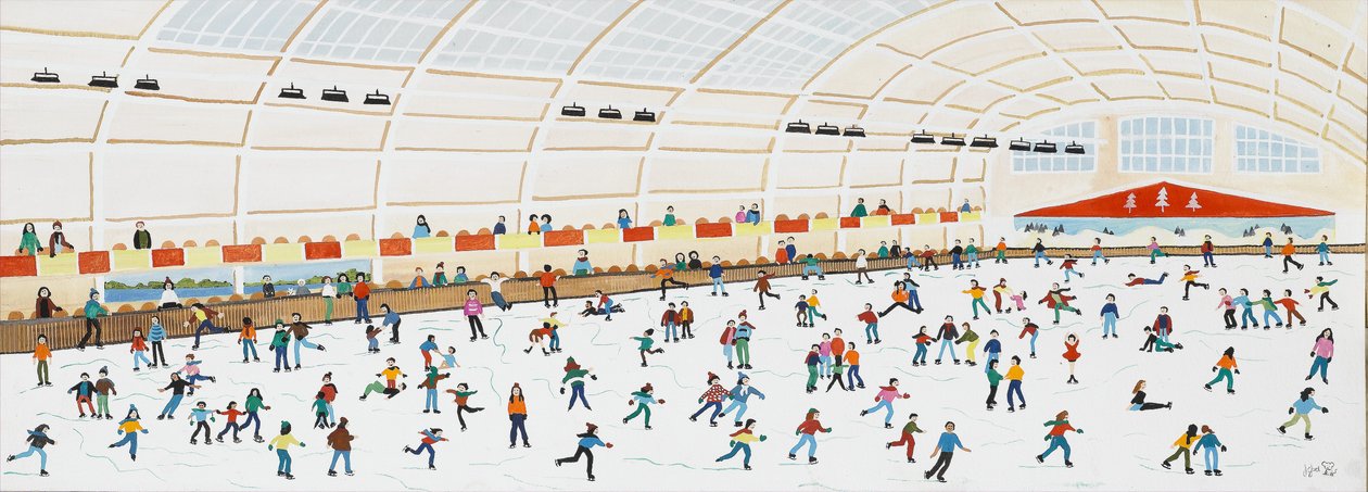 Patinação em Richmond, 2009 (Gouache no papel) de Judy Joel