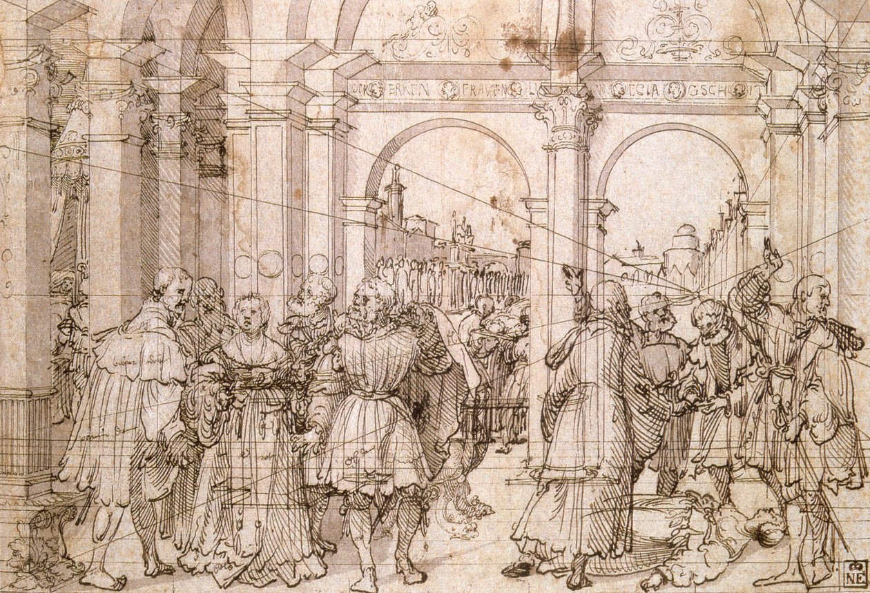 O suicídio de Lucretia, início do século XVI de Jörg Breu the Elder