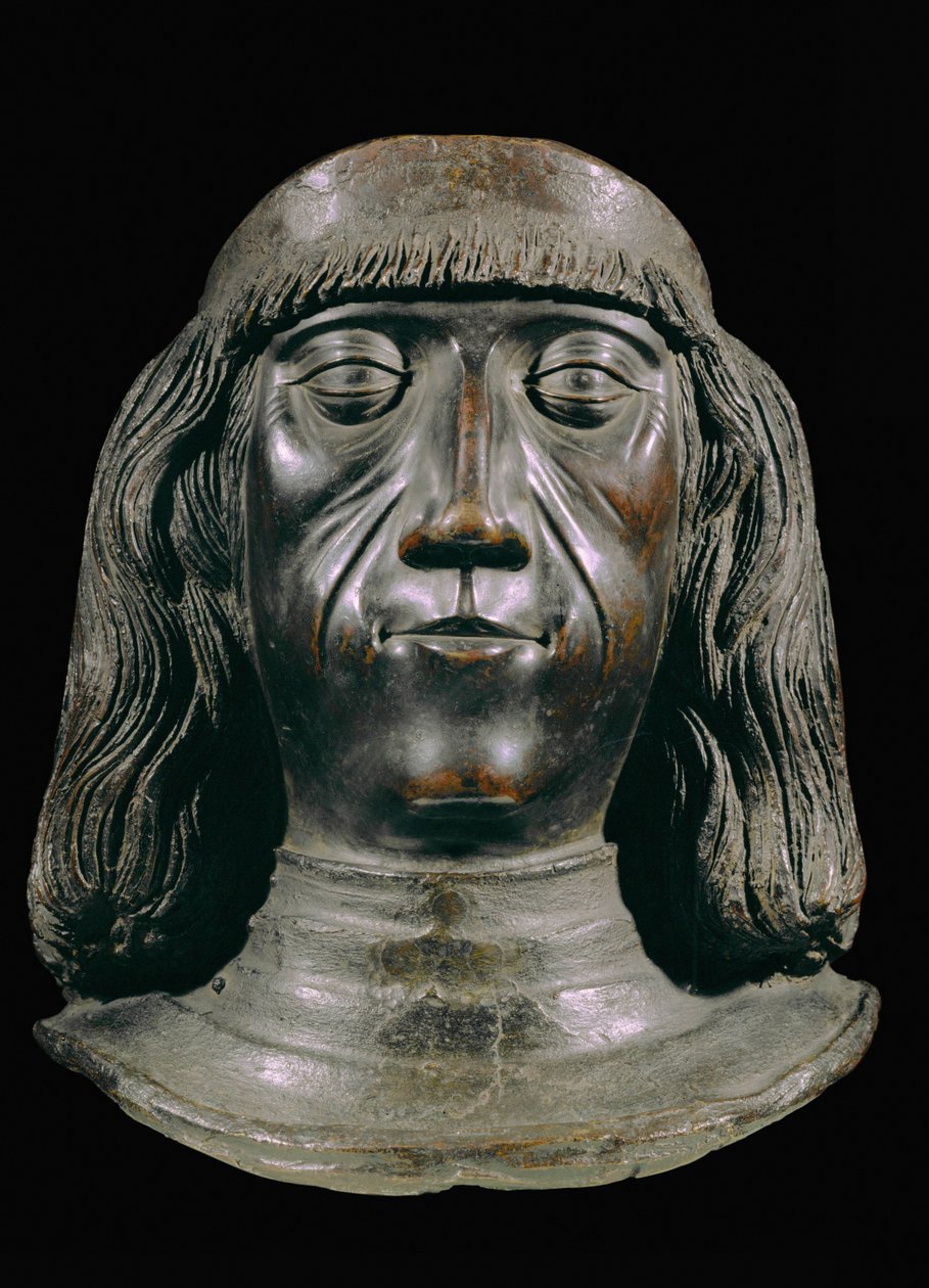 Busto em bronze do imperador Maximiliano I ... (bronze) de Jörg Muskat