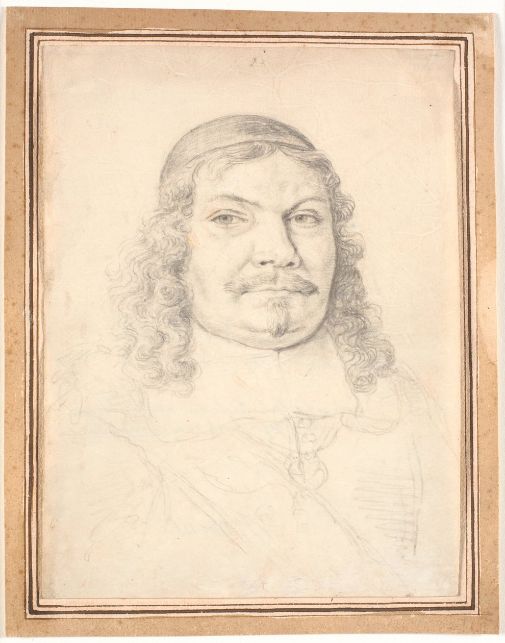 Retrato do chanceler de Holstein-Gottorp Johan Adolph Kielman von Kielmanseck (1612-1676). Busto enface à direita de Jürgen Ovens