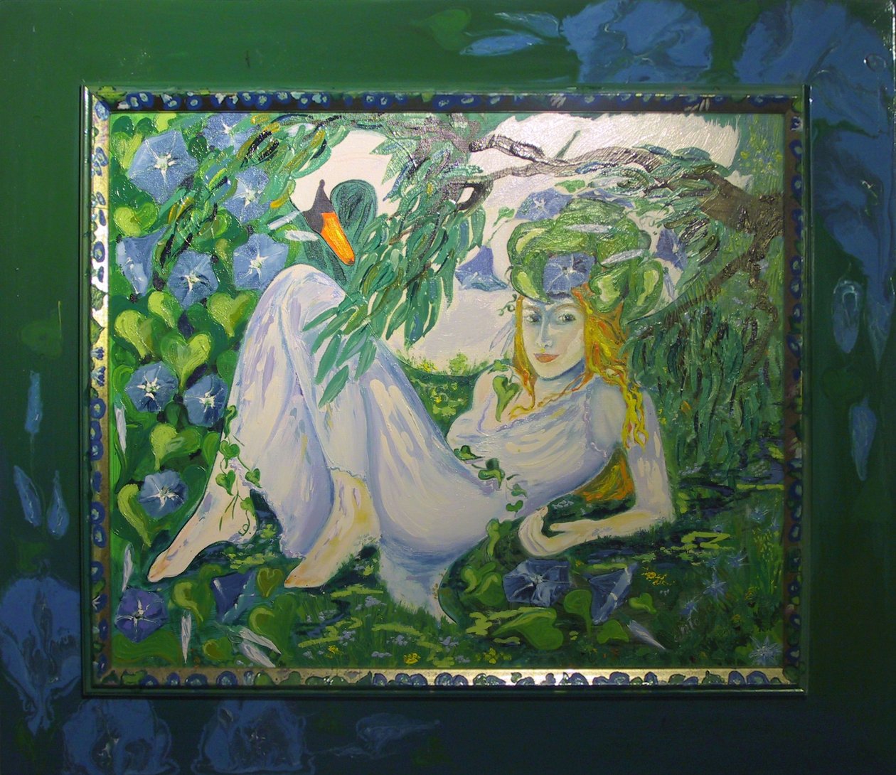 Ninfa I -deitada no musgo- (com cisne) de JuleSimo