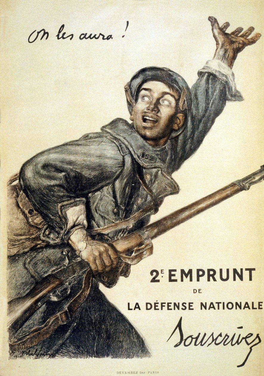 Nós vamos pegá-los! O segundo empréstimo de defesa nacional. Inscrever-se, 1916 de Jules Abel Faivre