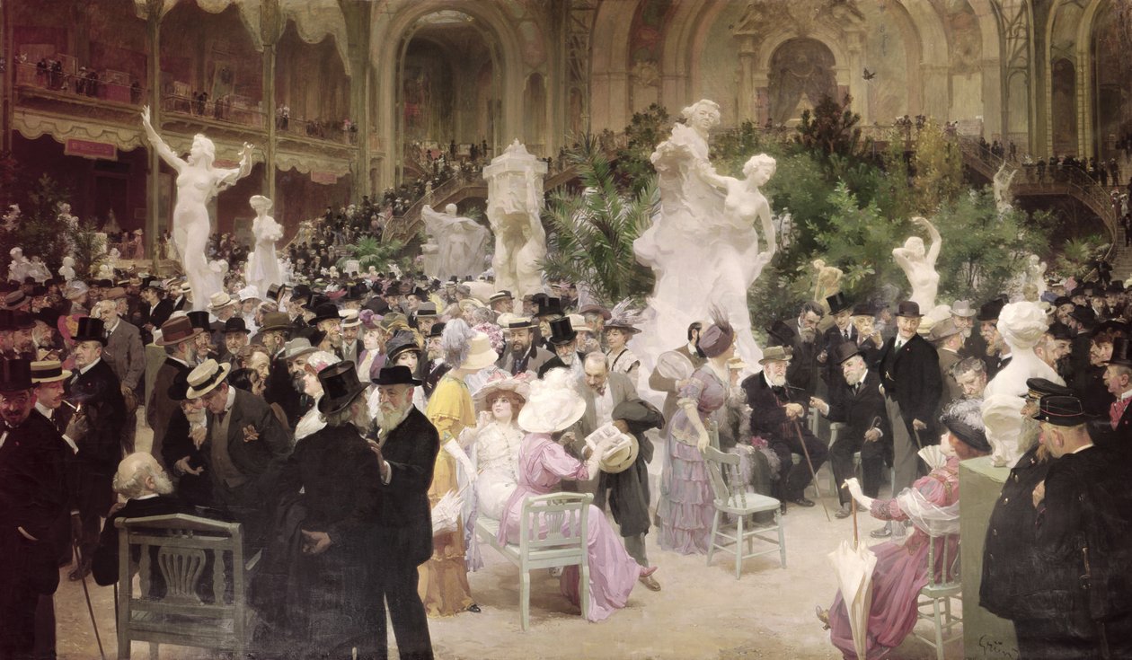 Sexta-Feira no Salão dos Artistas Franceses, 1911 de Jules Alexandre Gruen or Grun