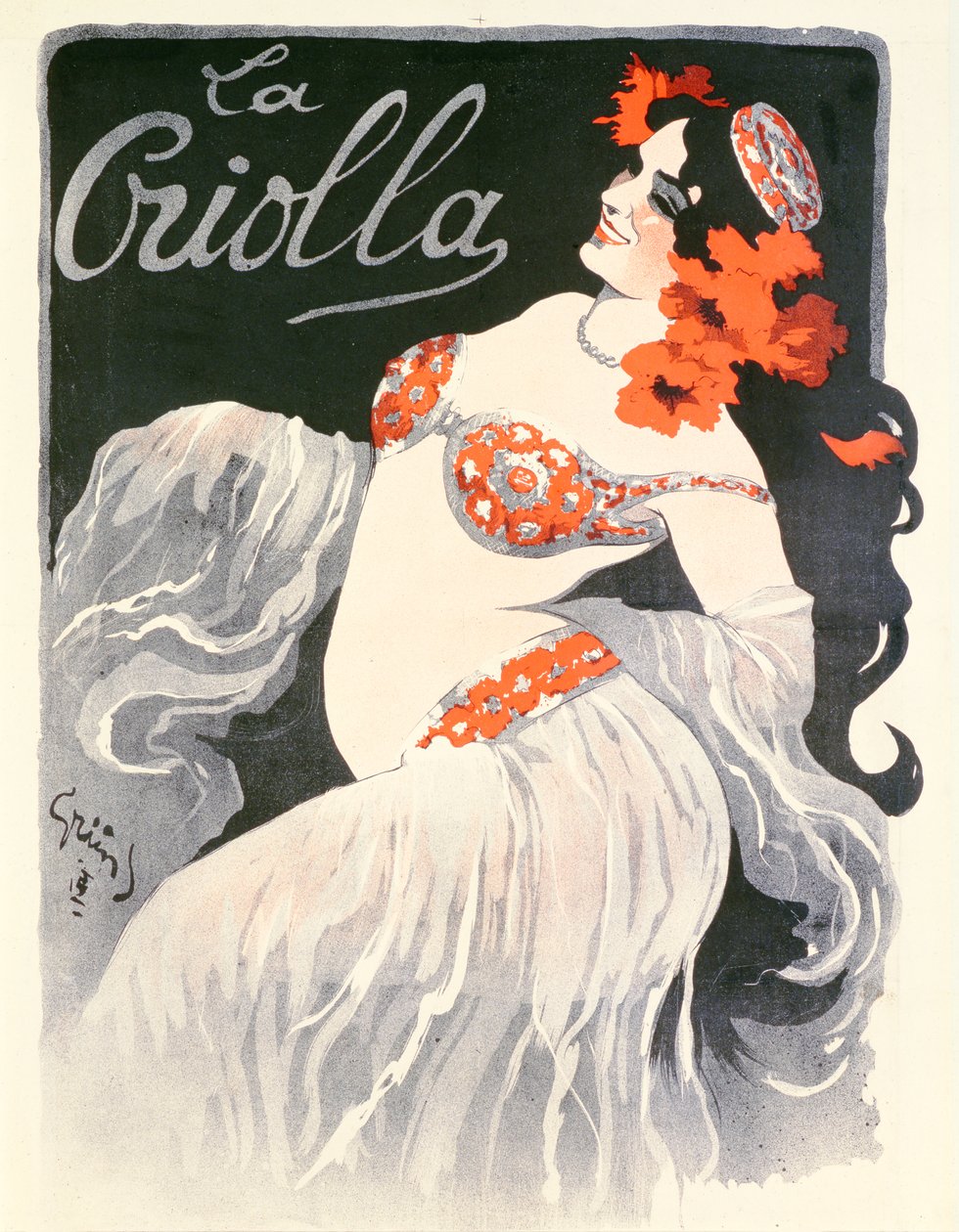 &39;La Criolla&39;, poster do music hall, 1902 de Jules Alexandre Gruen or Grun