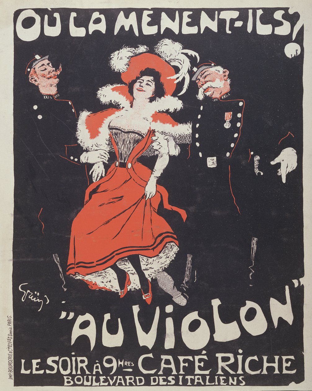 Cartaz para o café rico, c.1896 de Jules Alexandre Gruen or Grun