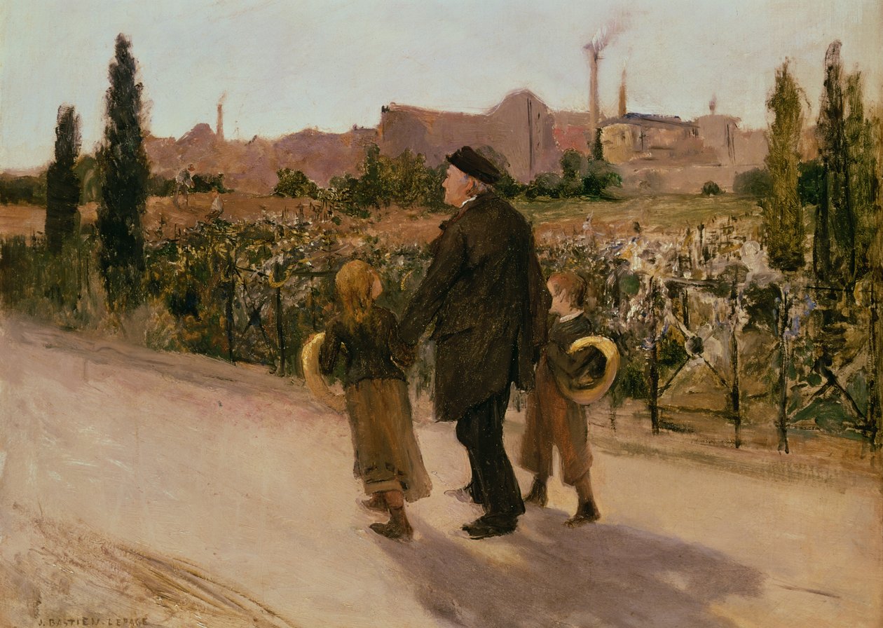 Dia de todas as almas, c.1882 de Jules Bastien Lepage