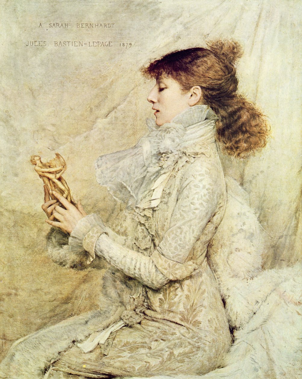 Retrato de Sarah Bernhardt (1844-1923) 1879, tirado da revista &39;Illustration&39;, 13 de maio de 1922 de Jules Bastien Lepage