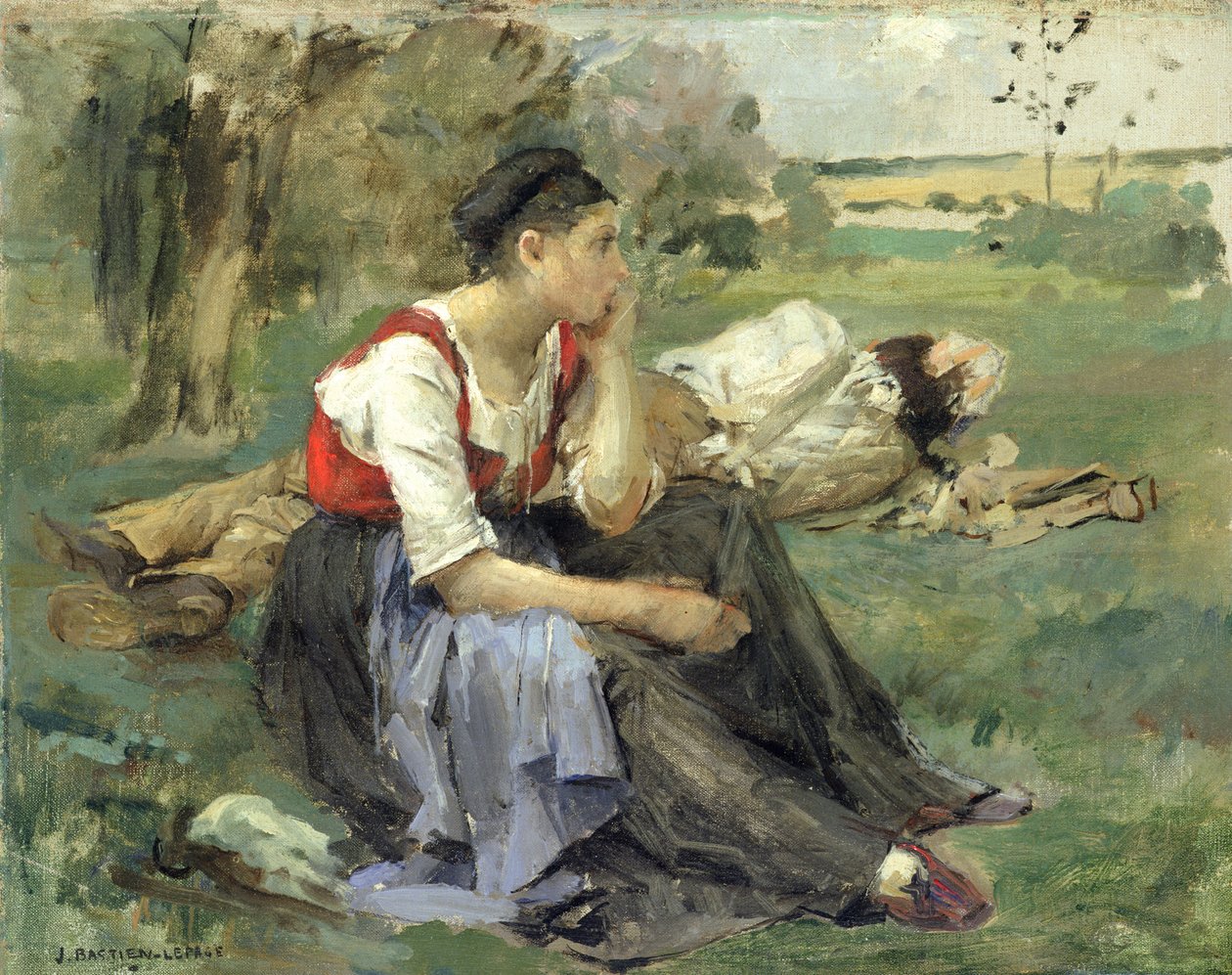Descansando Camponeses, 1877 de Jules Bastien Lepage