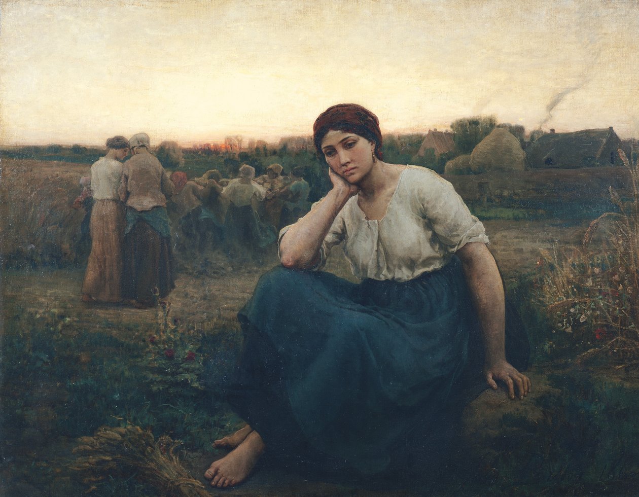 Noite, 1860 de Jules Breton