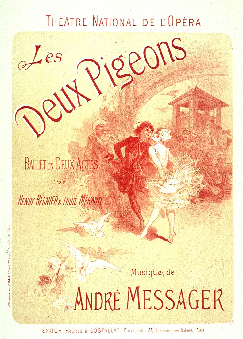 Os dois pombos de Jules Cheret