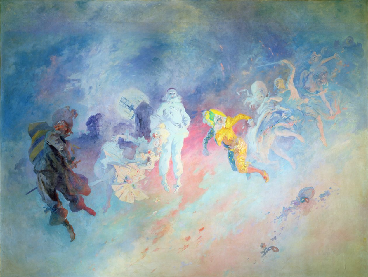 Pantomima, do Salon Cheret (mural) (veja também 83604) de Jules Cheret