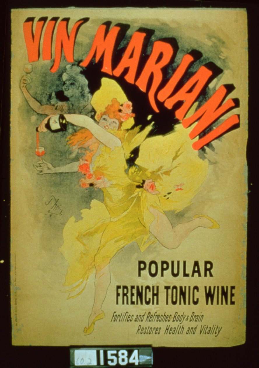 Propaganda de cartazes &39;Vinho Mariani, Popular vinho tônico francês&39; de Jules Cheret