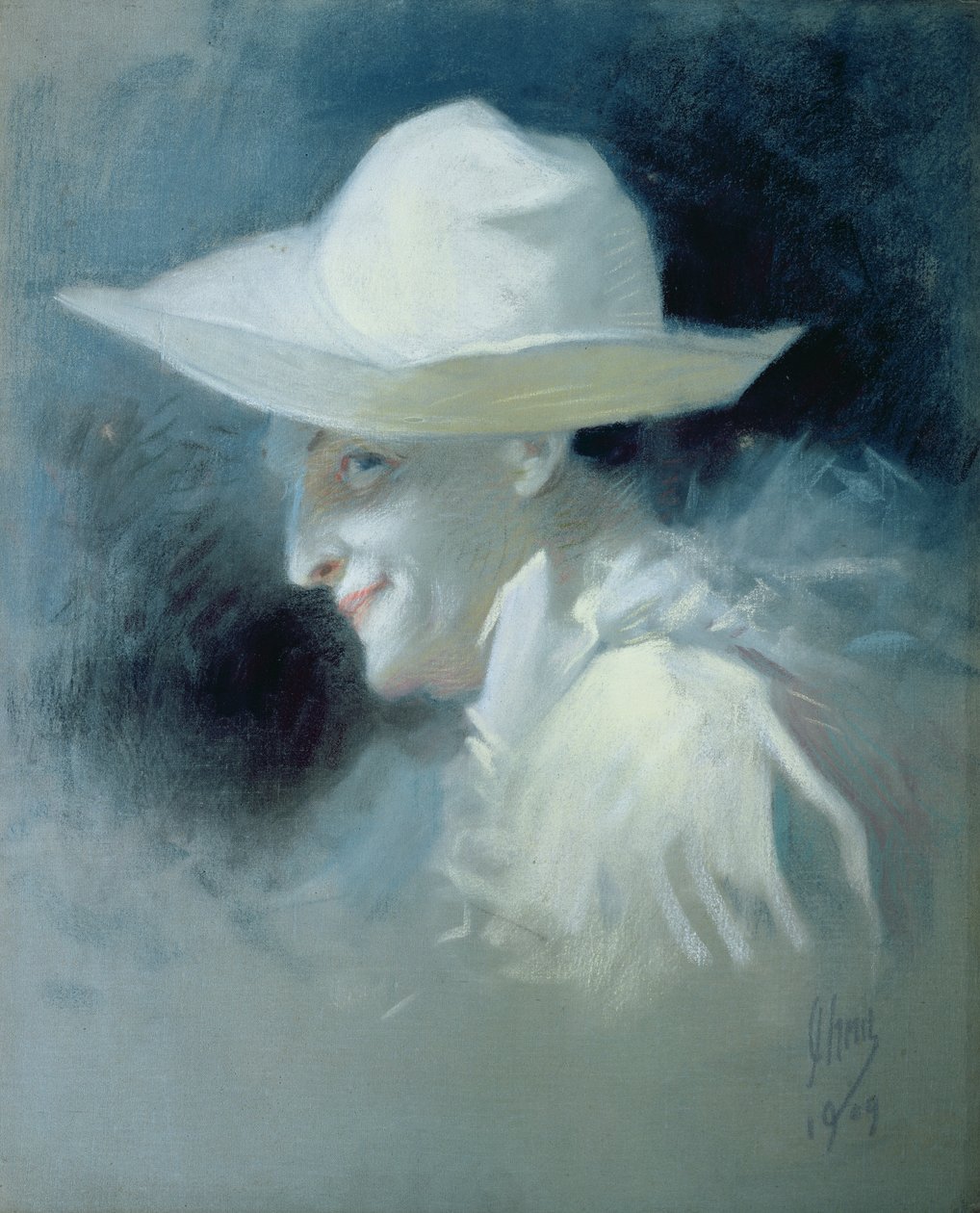 O artista Mime Georges Wague como Pierrot, 1909 de Jules Cheret