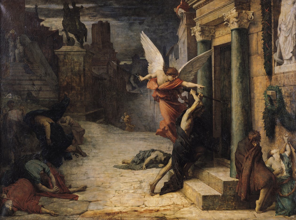 A Praga em Roma, 1869 de Jules Elie Delaunay