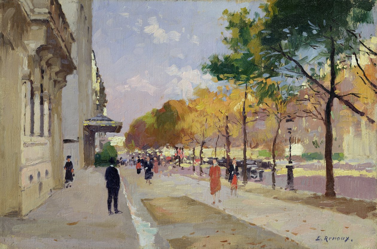 Avenue Montaigne, Paris de Jules Ernest Renoux
