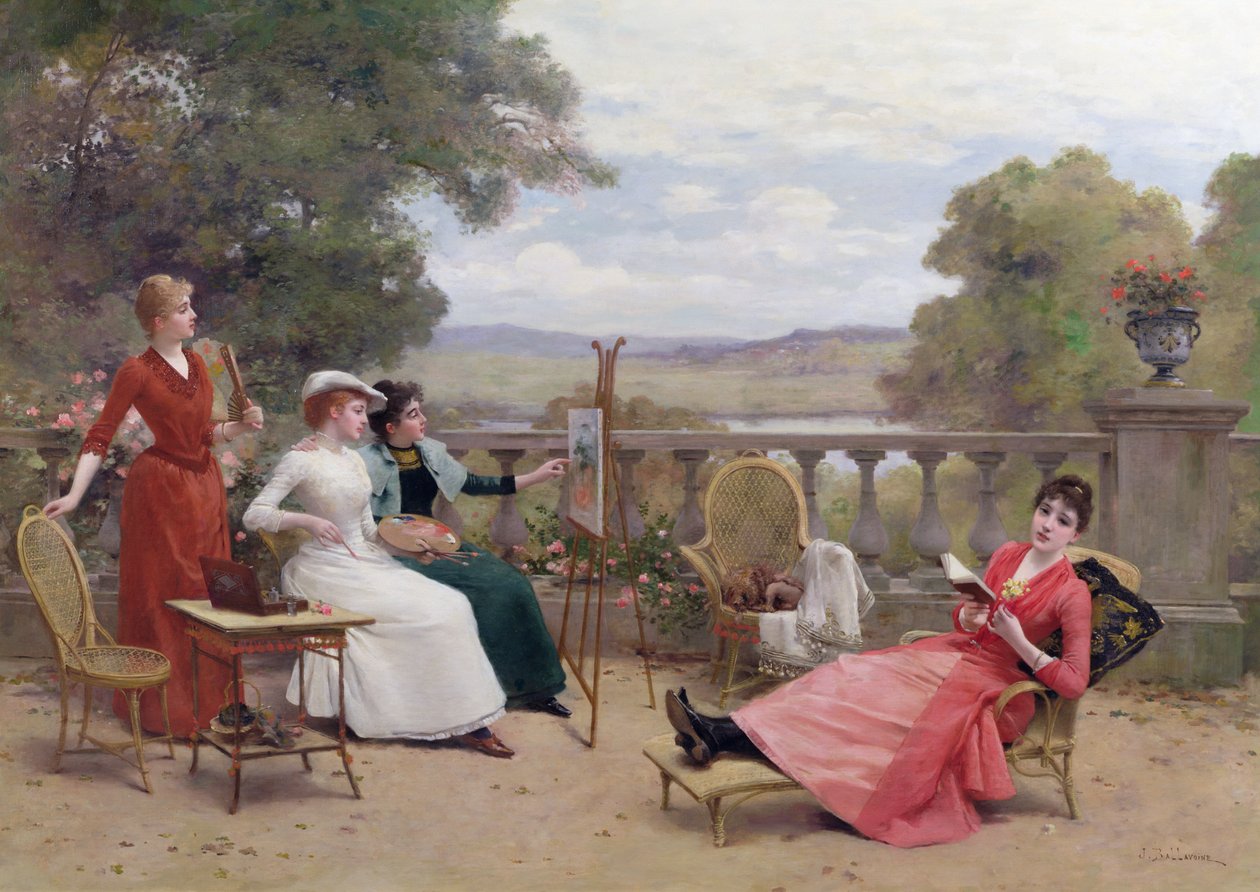 Pintura no terraço de Jules Frederic Ballavoine
