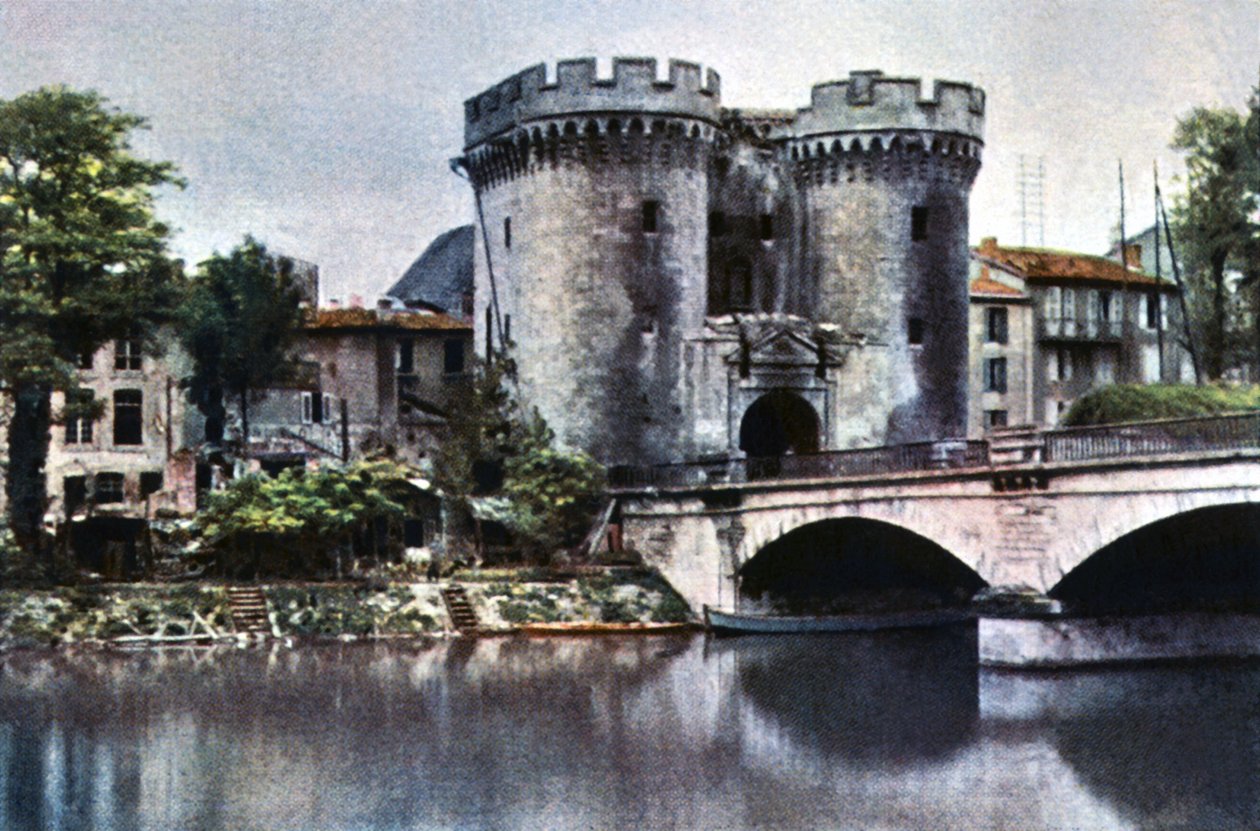 Portão da cidade Porte de France, Verdun, setembro de 1916 (autocrômico) de Jules Gervais Courtellemont