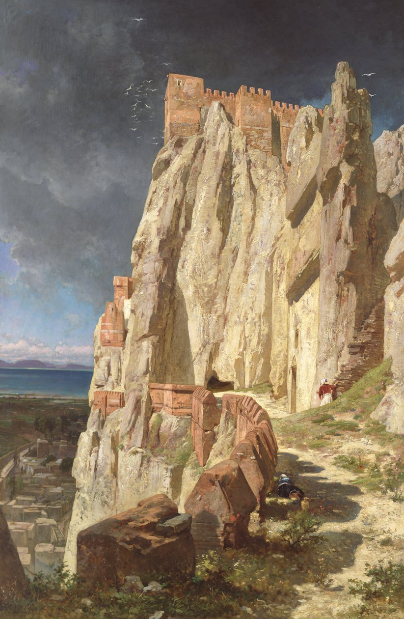 A Rocha de Vann, Curdistão, 1901 de Jules Joseph Augustin Laurens