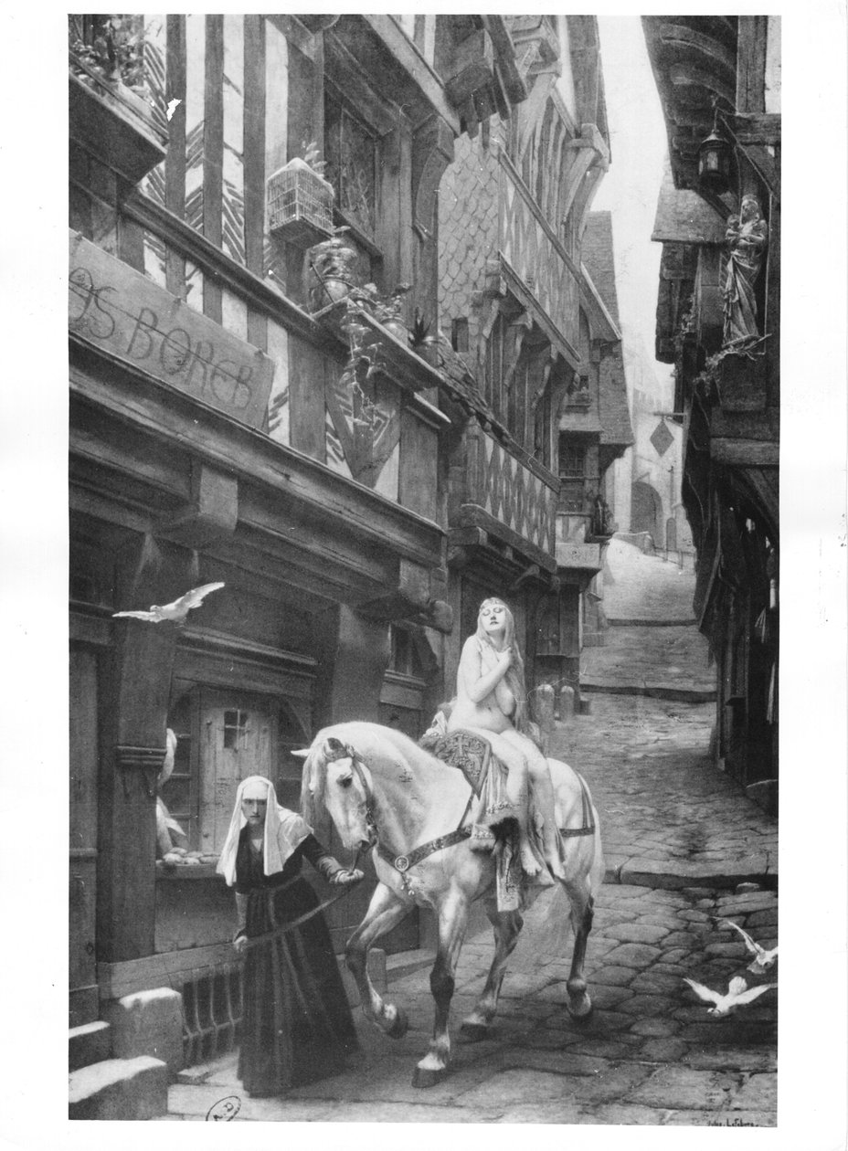 Lady Godiva cavalgando pelas ruas de Coventry de Jules Joseph Lefebvre