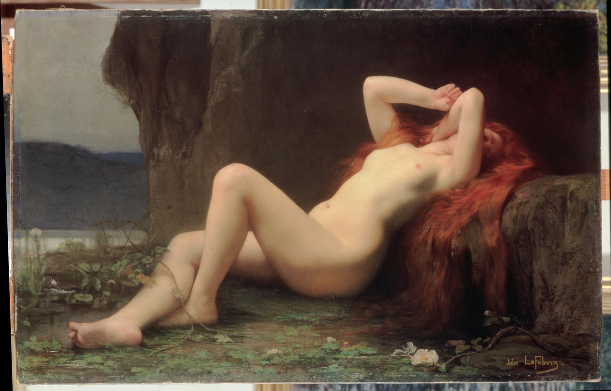 Maria Madalena na caverna, 1876 de Jules Joseph Lefebvre