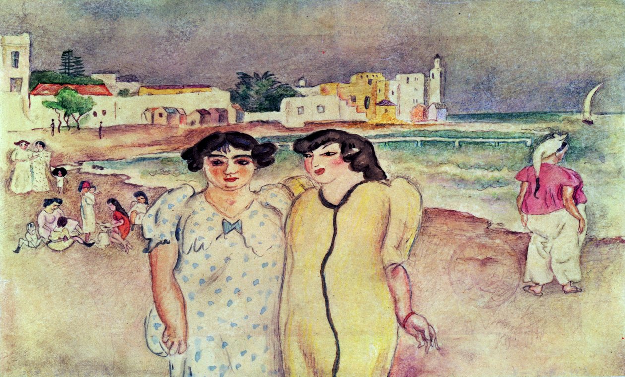 Uma praia em Tunes de Jules Pascin