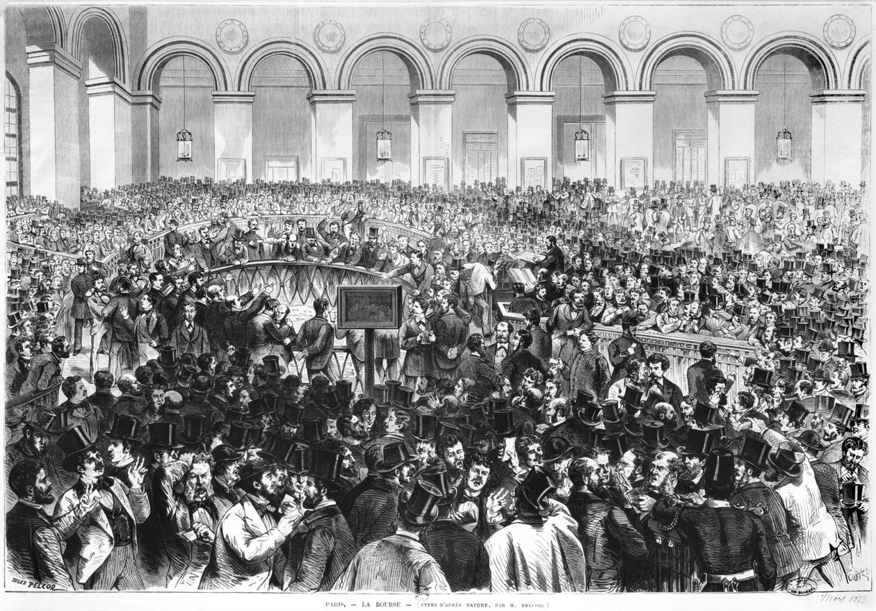 A &39;cesta&39; na bolsa de Paris, 1873 de Jules Pelcoq
