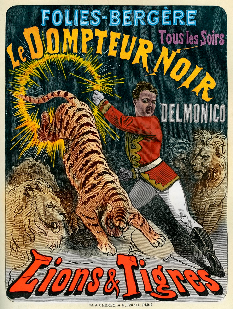O domador negro - cartaz para o Folies-Bergère de Jules after Cheret