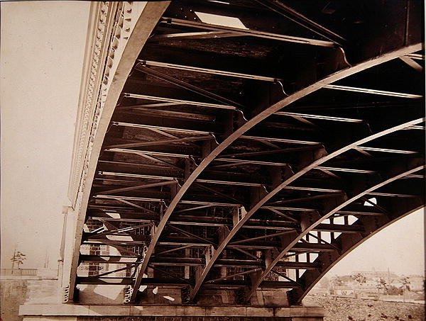 Bridge in the Dordogne, c.1864 (impressão de albumina de colódio húmido negativo) de Jules Alphonse Terpereau