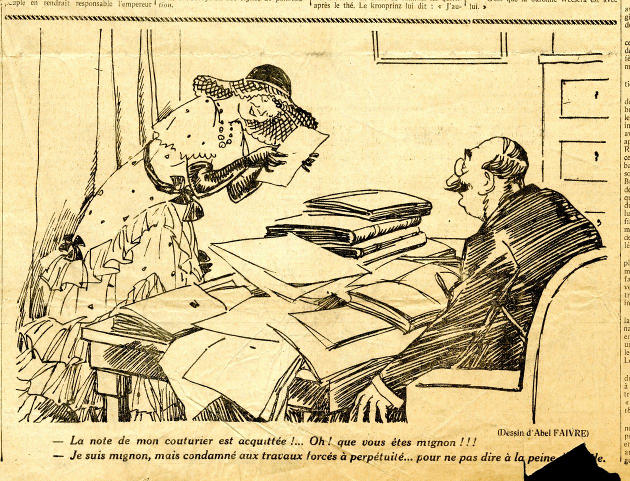 Candidato, Satirical em N & B de Jules Abel Faivre