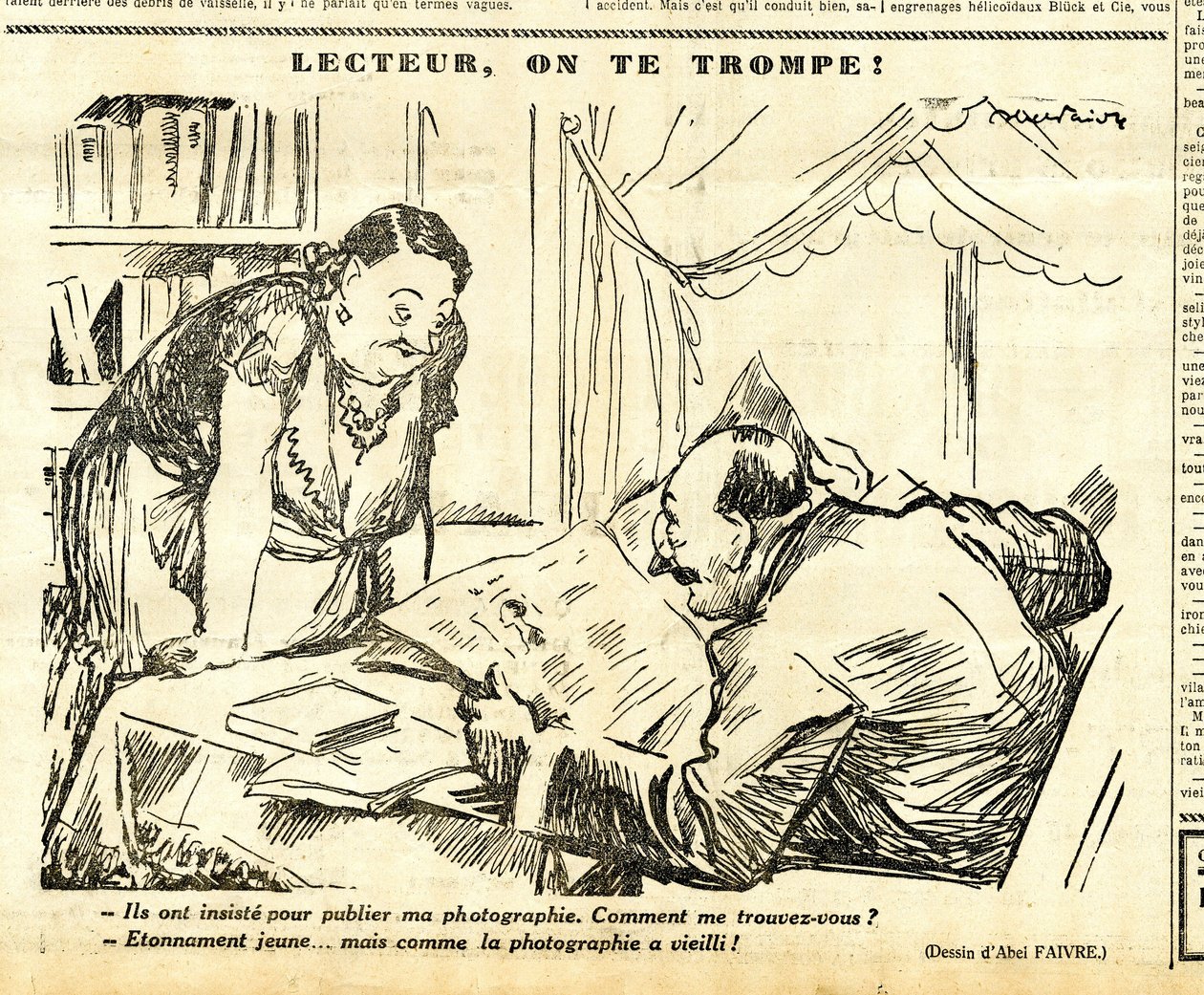 Candidato, Satirical em N & B de Jules Abel Faivre