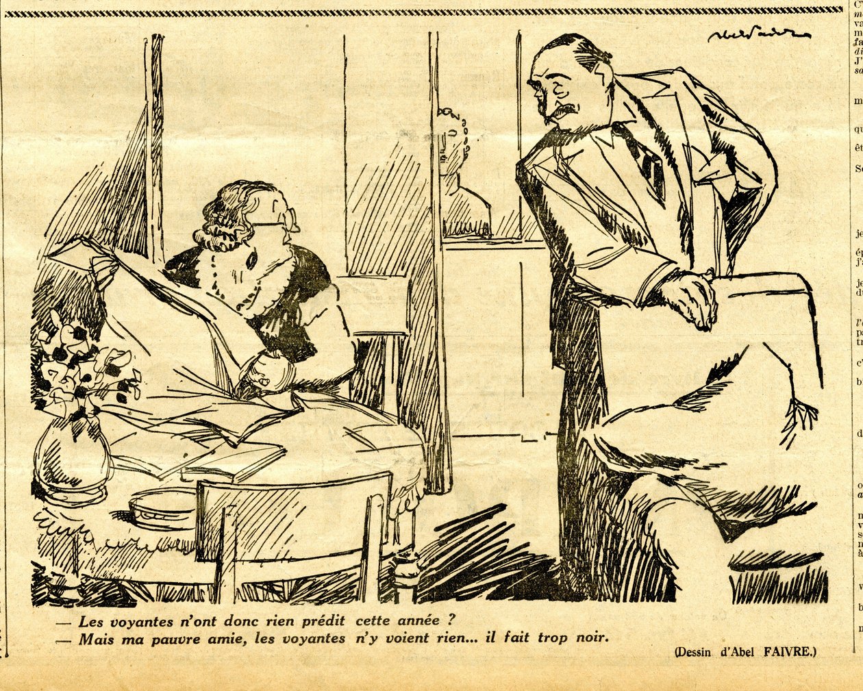 Candidato, Satirical em N & B de Jules Abel Faivre
