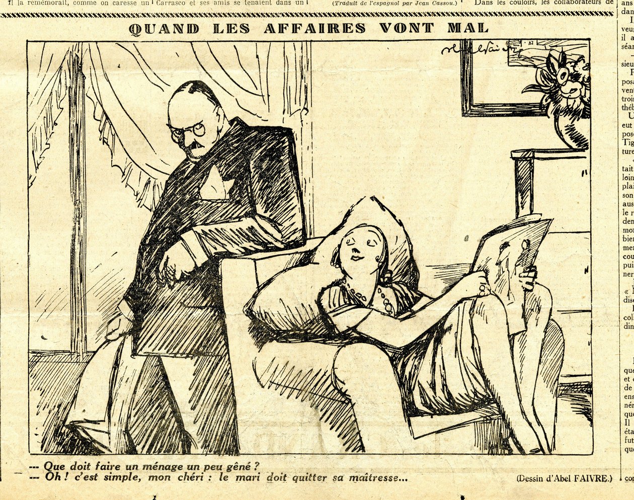 Candidato, Satirical em P&B de Jules Abel Faivre