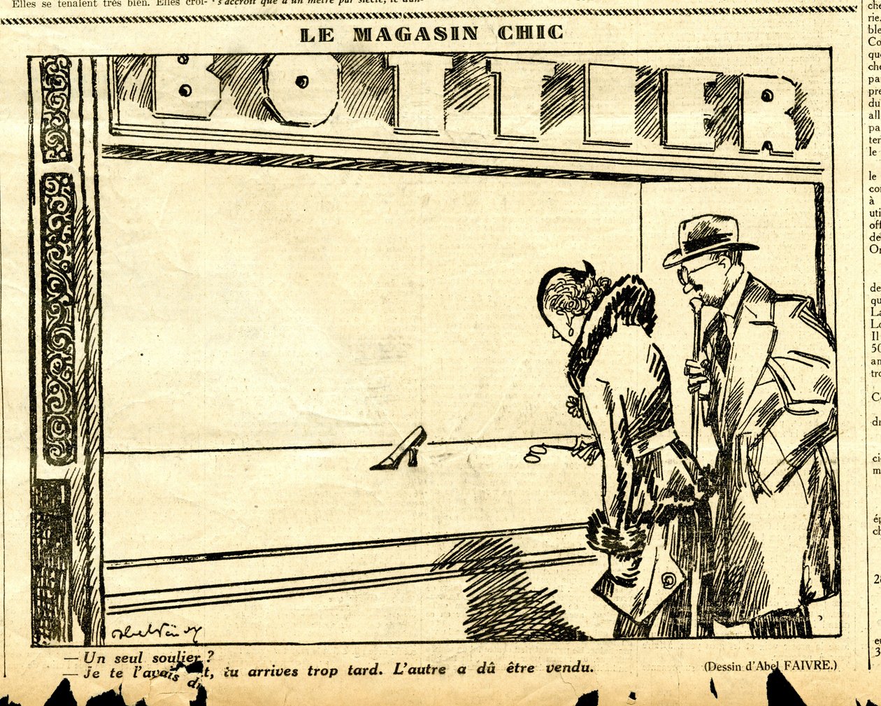 Candidato, Satirical em P&B de Jules Abel Faivre