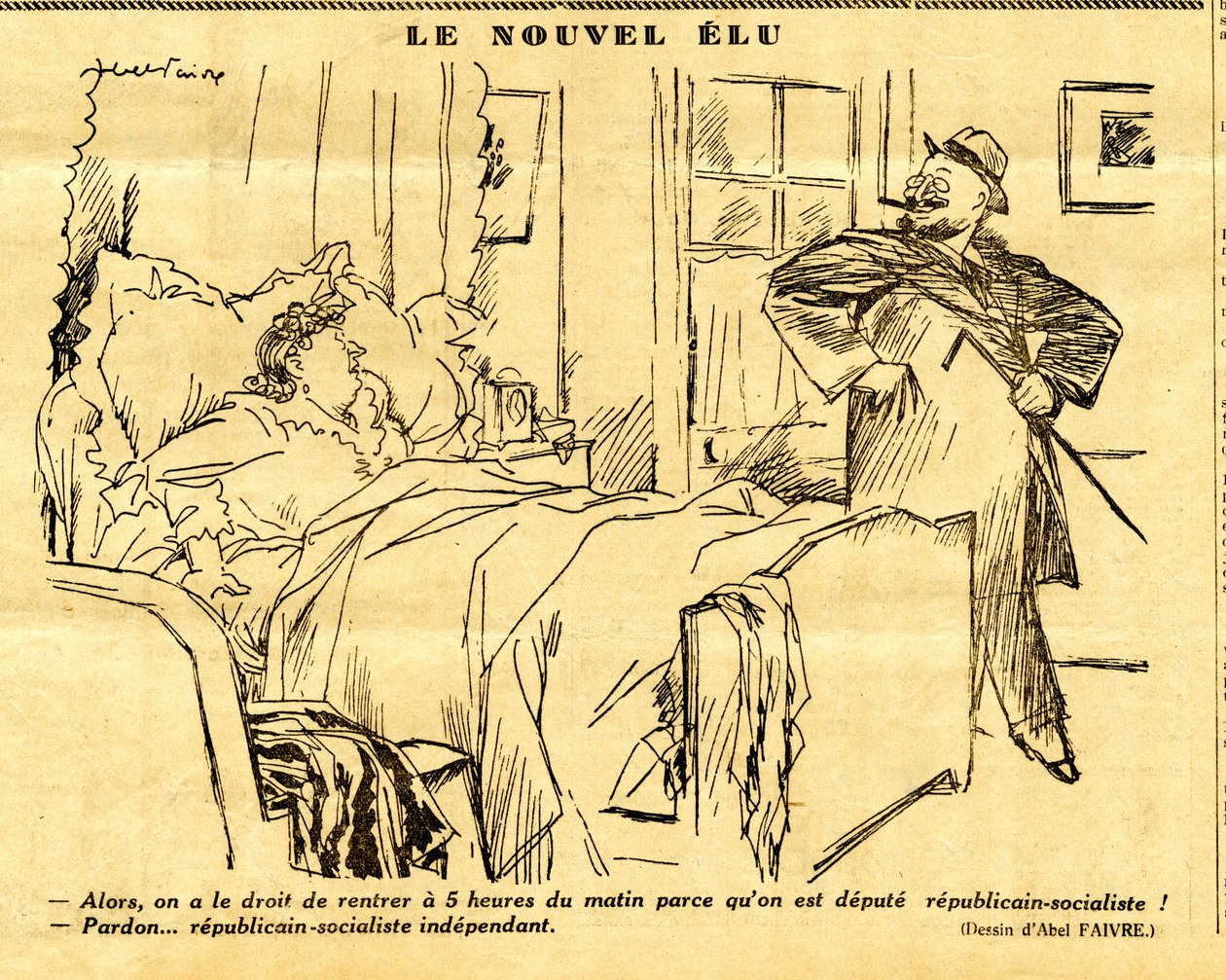 Candide, Satirical em P&B de Jules Abel Faivre