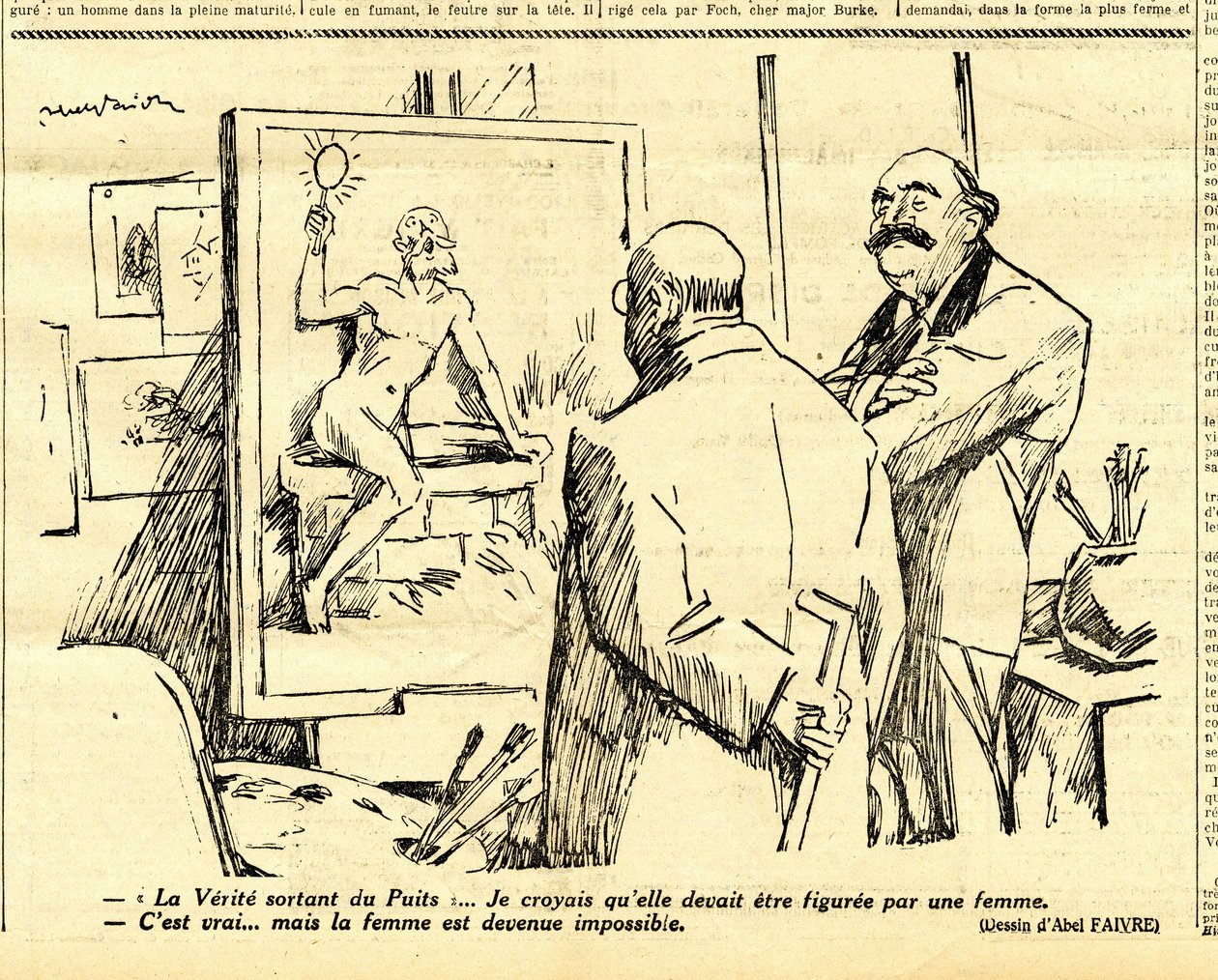 Candide, Satirical em P&B de Jules Abel Faivre
