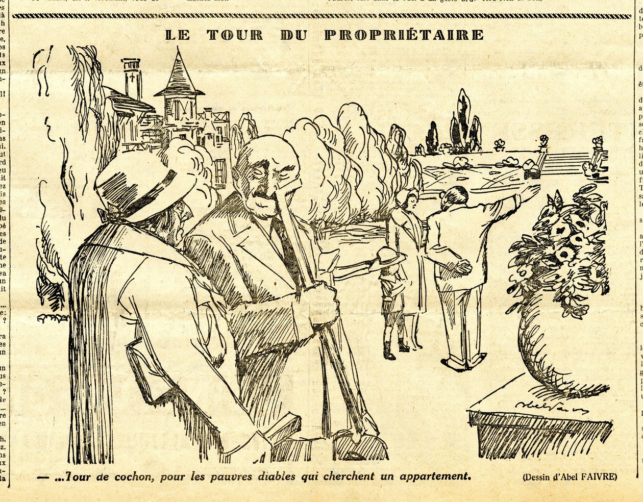Candide, Satirical em P&B de Jules Abel Faivre
