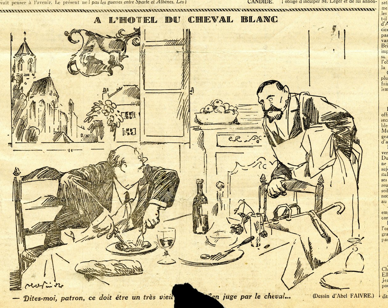 Candide, Satirical em P&B de Jules Abel Faivre