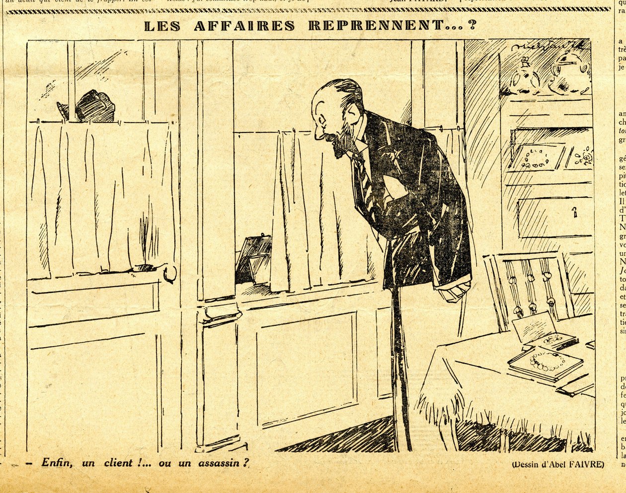 Candide, Satirical em P&B de Jules Abel Faivre