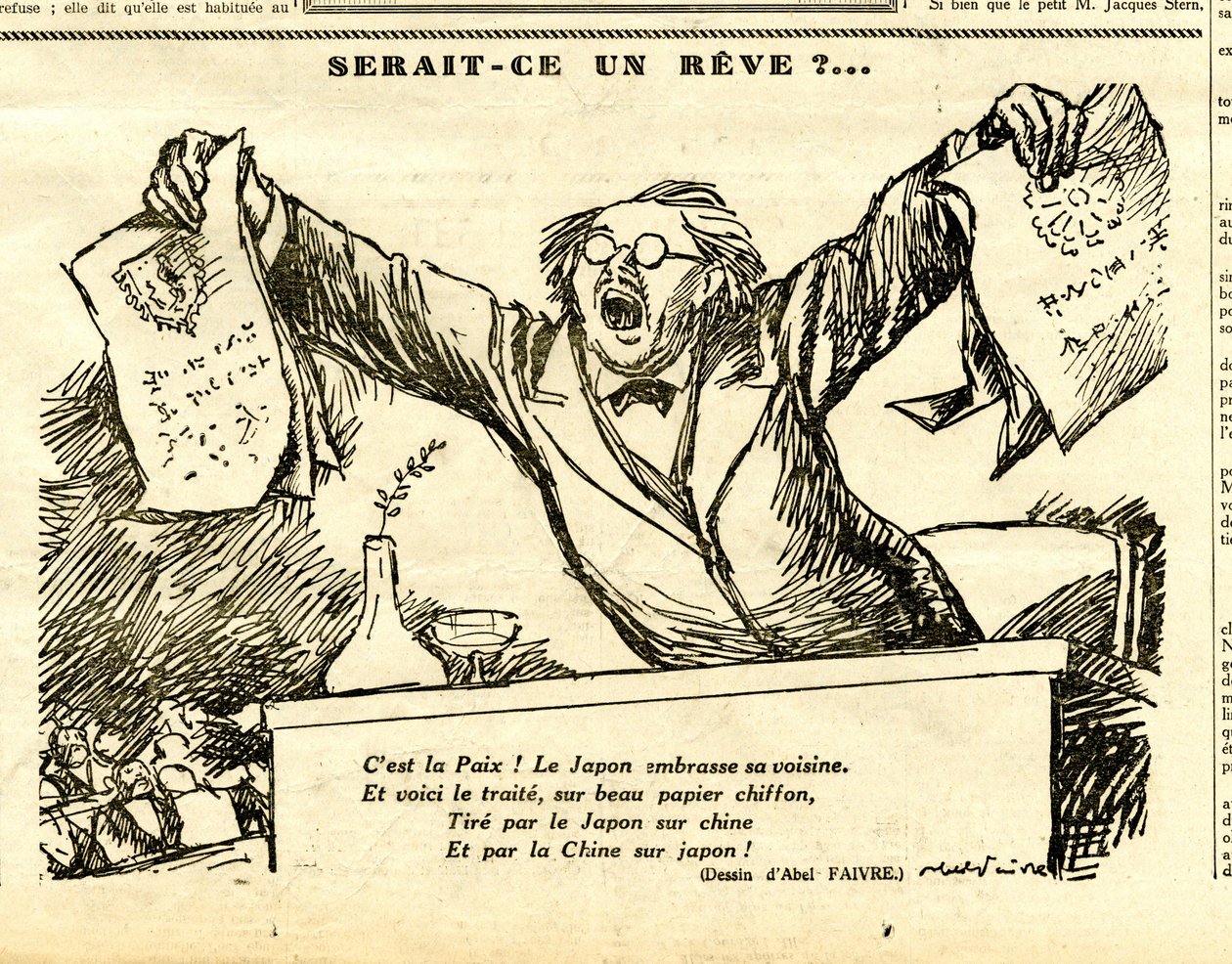 Candide, Satirical em P&B de Jules Abel Faivre