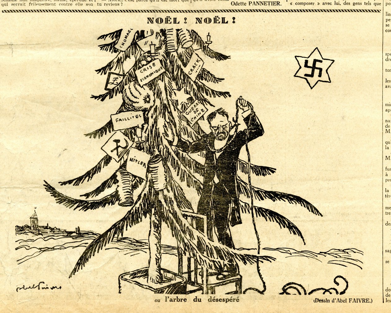 Candide, Satirical em P&B de Jules Abel Faivre