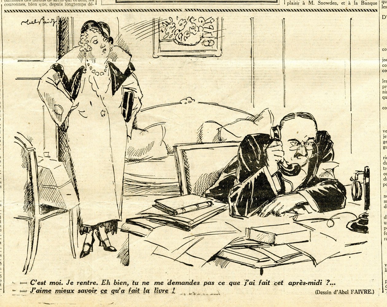 Candide, Satirical em P&B de Jules Abel Faivre