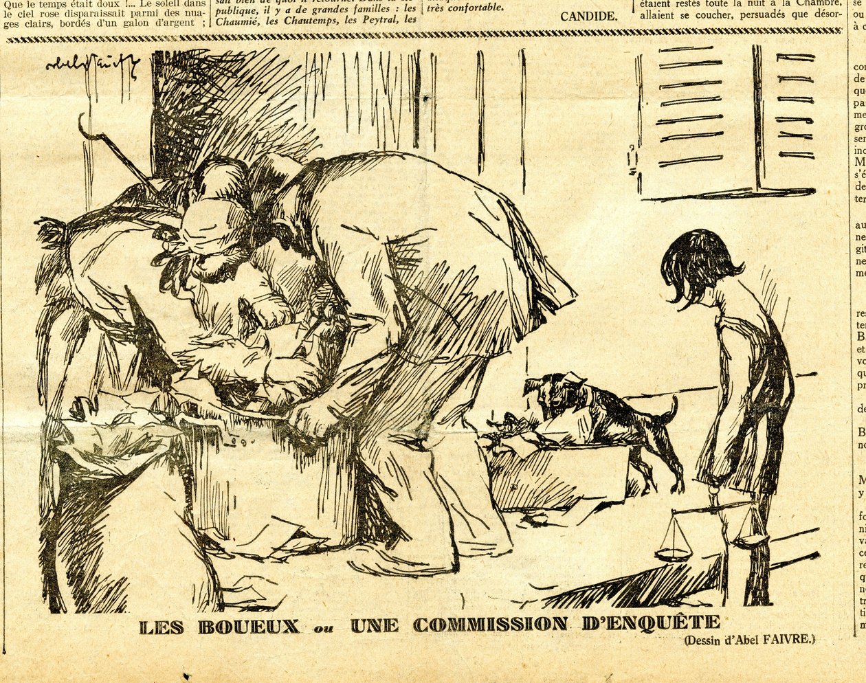 Candide, Satirical em P&B de Jules Abel Faivre