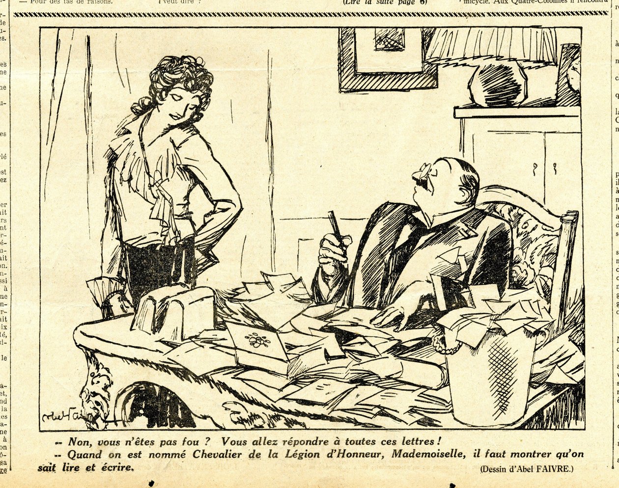 Candide, Satirical em P&B de Jules Abel Faivre