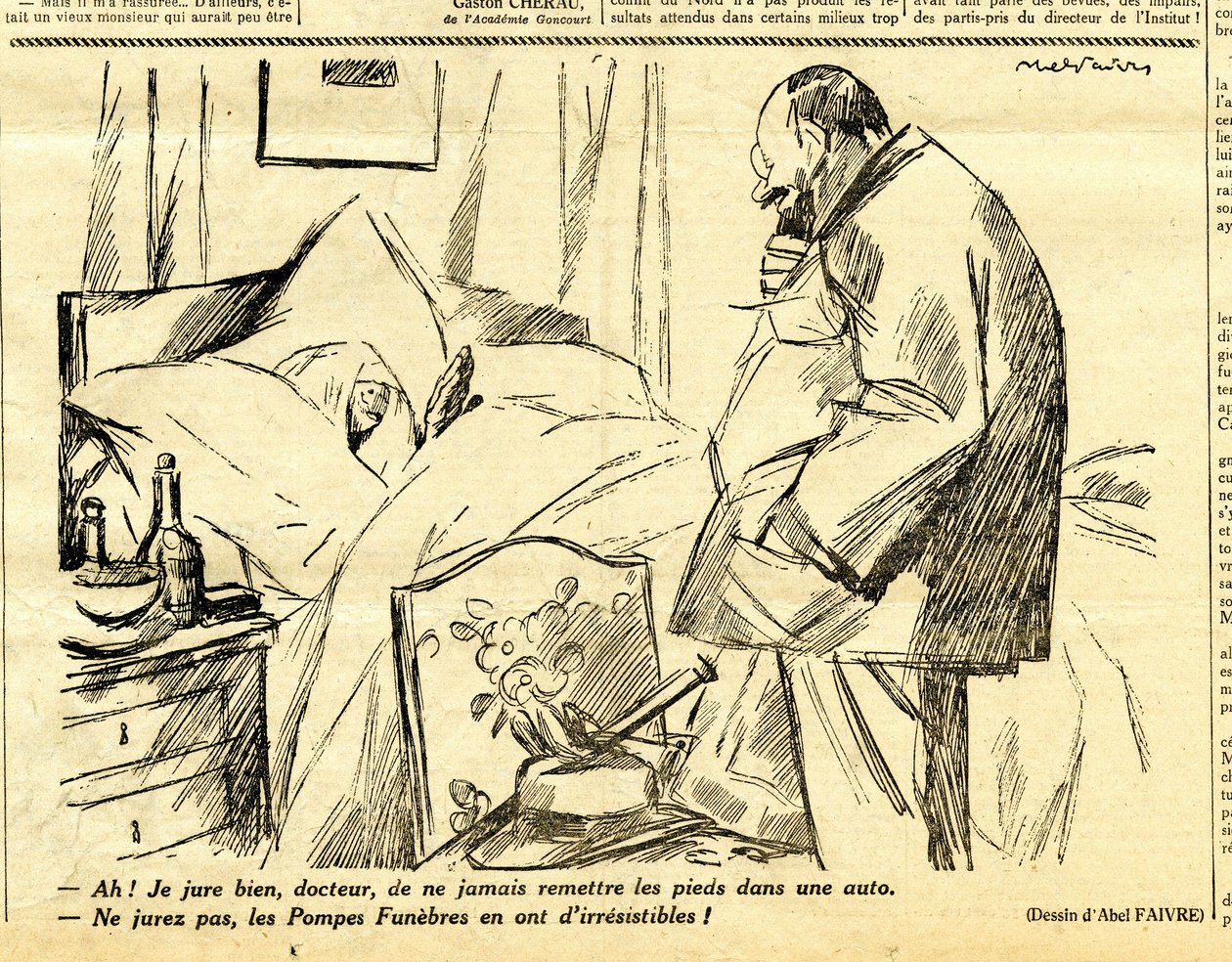 Candide, Satirical em P&B de Jules Abel Faivre