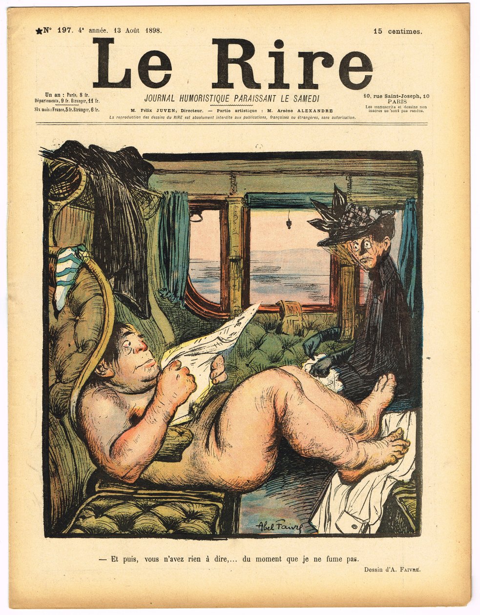 Capa de "The Laughter", Satirical in Colors de Jules Abel Faivre