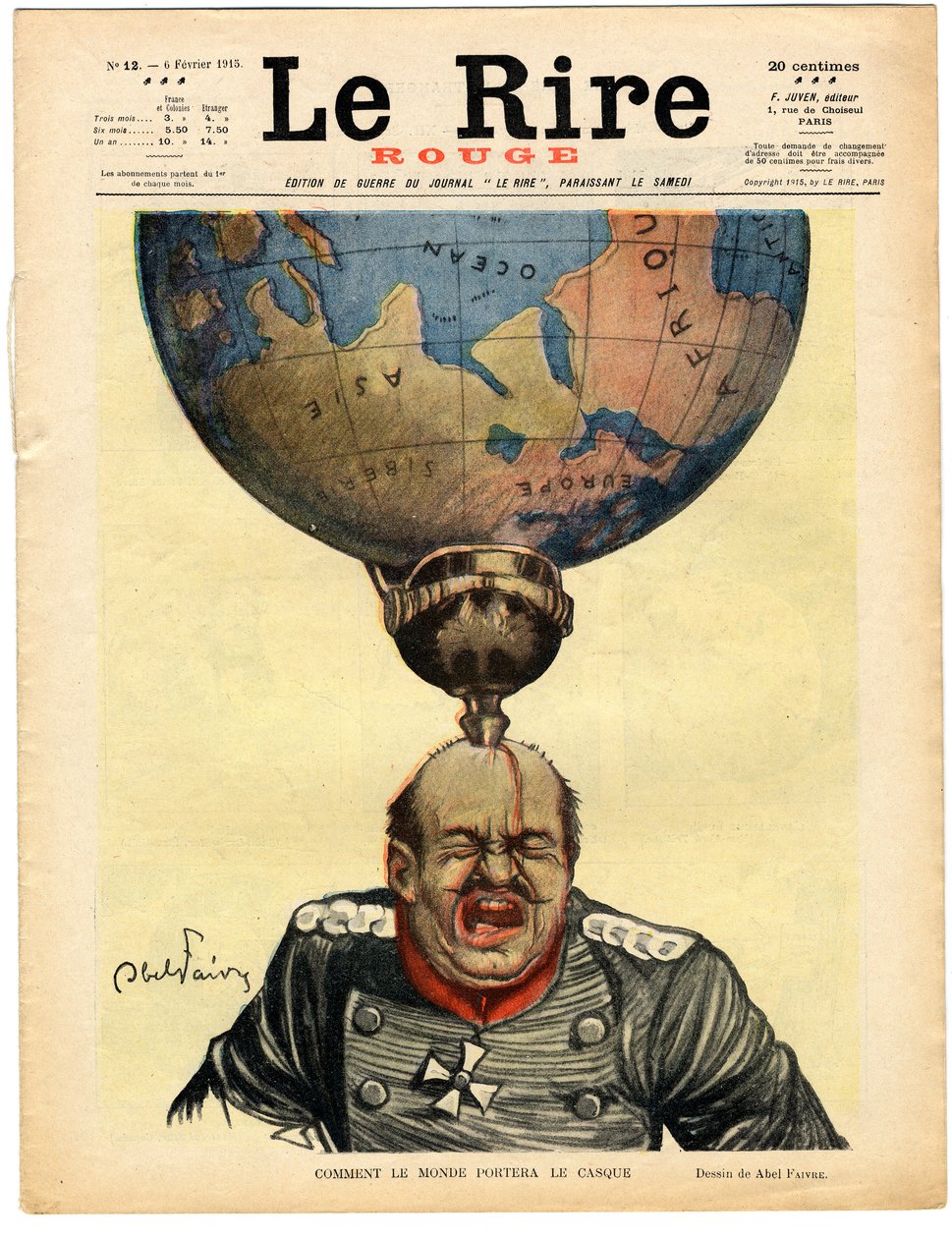 Capa de "The Red Laughter", Satirical in Colors de Jules Abel Faivre