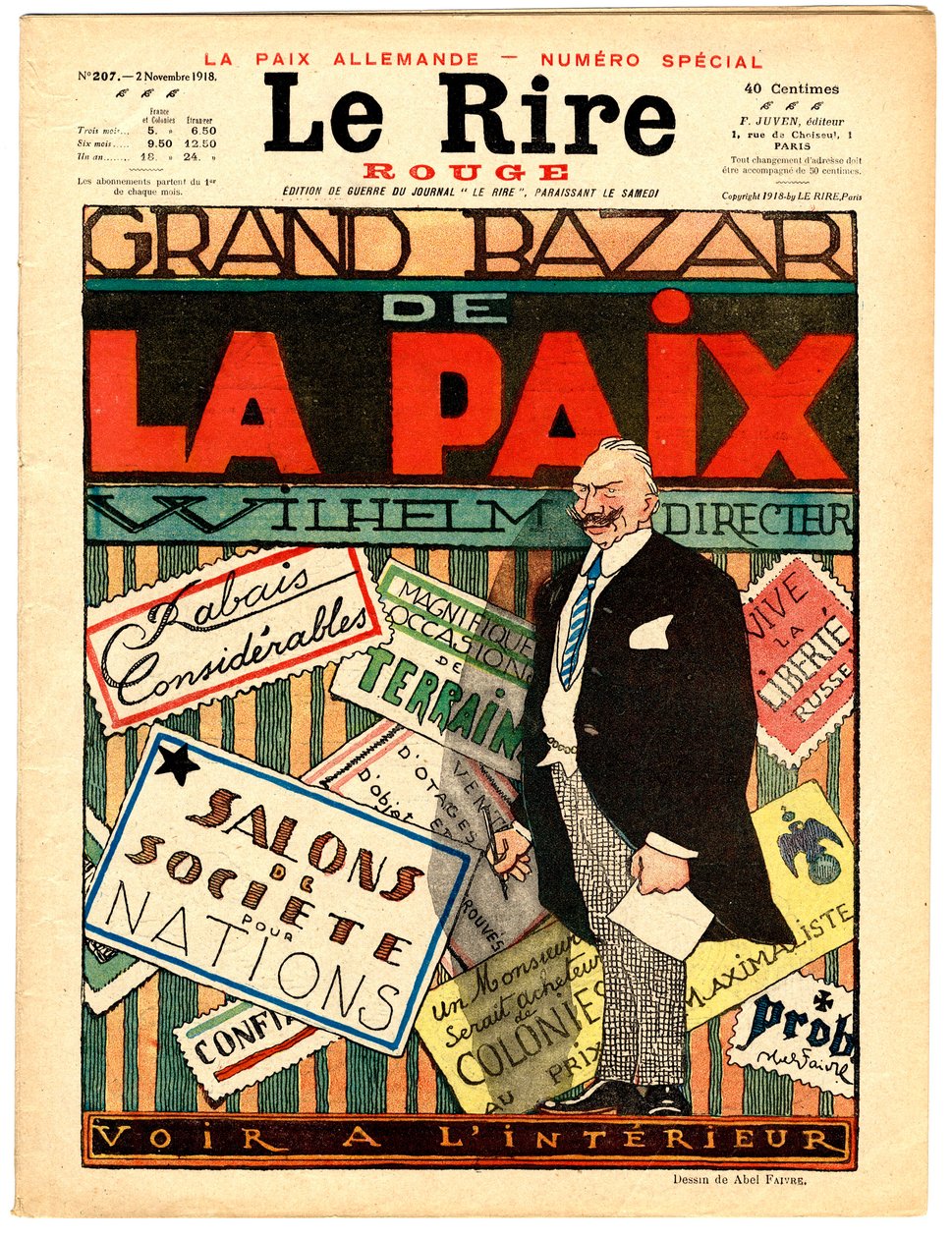 Capa de "The Red Laughter", Satirical in Colors de Jules Abel Faivre